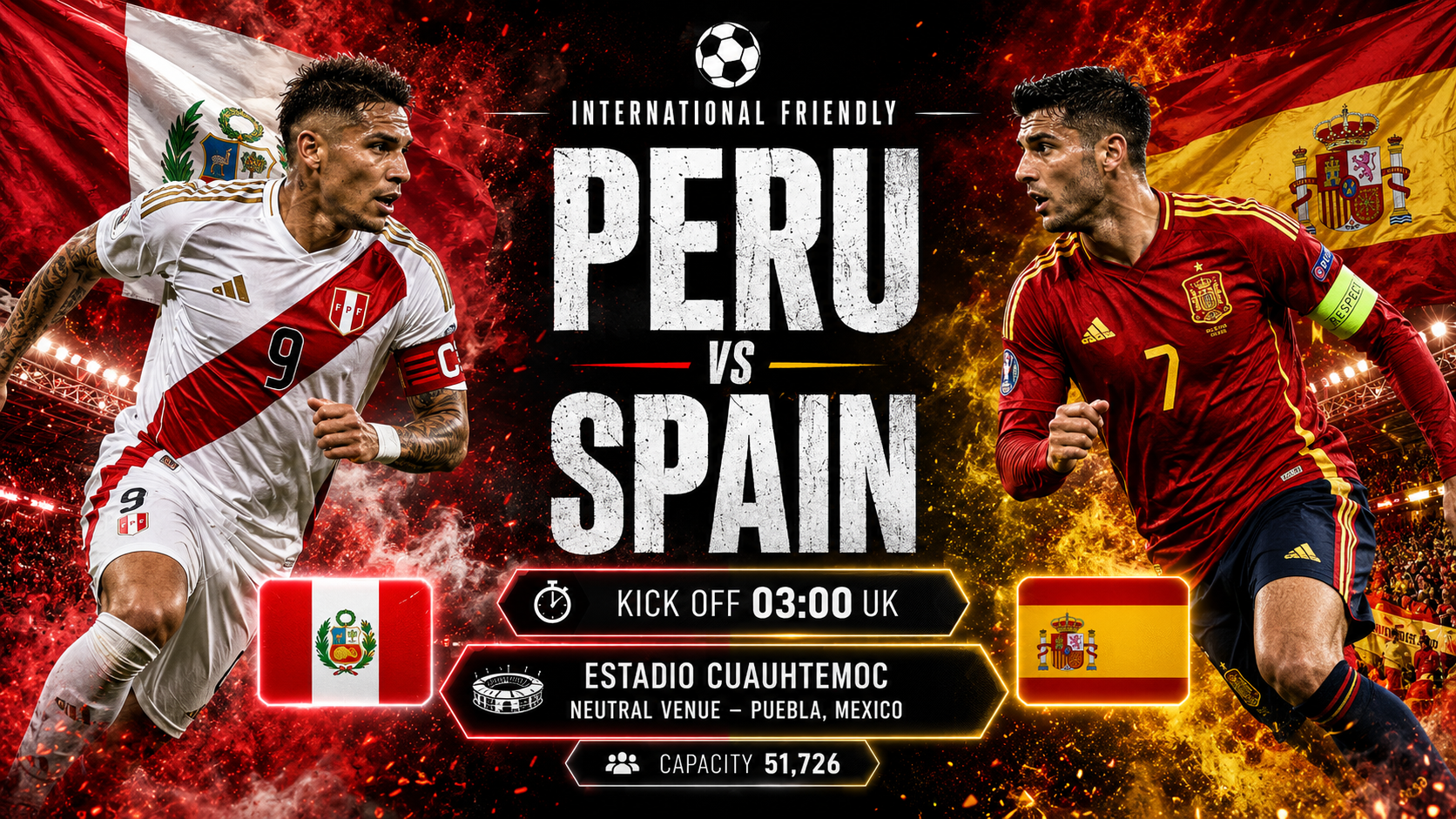 Peru - Spanien : En test af synergi og formpudsning på mexicansk jord