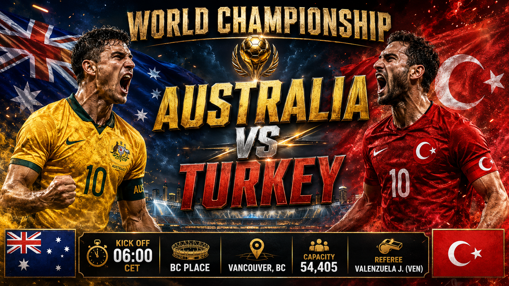 Australien - Tyrkiet : Længe ventet tyrkisk VM-retur står over for Socceroos' uindtagelige forsvarsmur i Vancouver-premiere